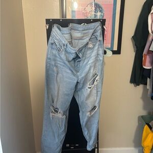 American Eagle Outfitters Light Blue Straight Leg Jeans